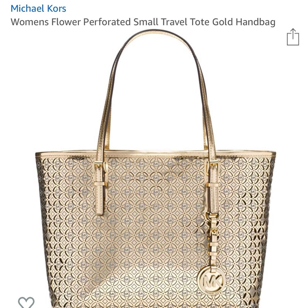 Michael Kors Flower Perforated Small Travel Tote
